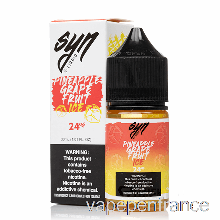 Glace Ananas Pamplemousse - Sels Synthétiques - 30 Ml 24 Mg Stylo Vape